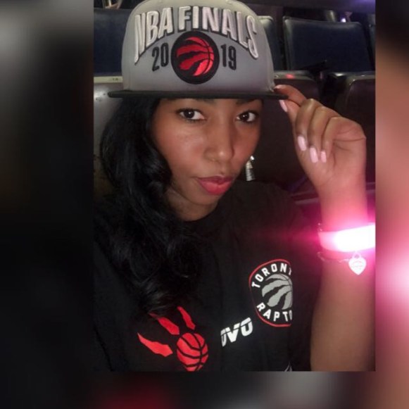 Sharma MacDonald in Scotiabank Arena Game 1 of NBA 2019 FInals